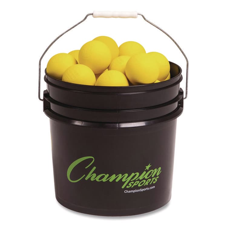 CHAMPION SPORT Bucket of Lacrosse Balls, Official Size, Yellow, 36 Balls/Bucket (CSILBYN36) thumbnail 4