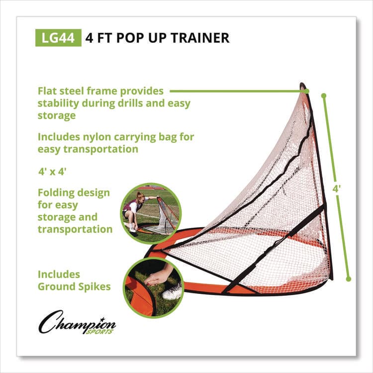 CHAMPION SPORT Lacrosse Pop Up Target Trainer, 4 ft x 4 ft (CSILG44) thumbnail 2