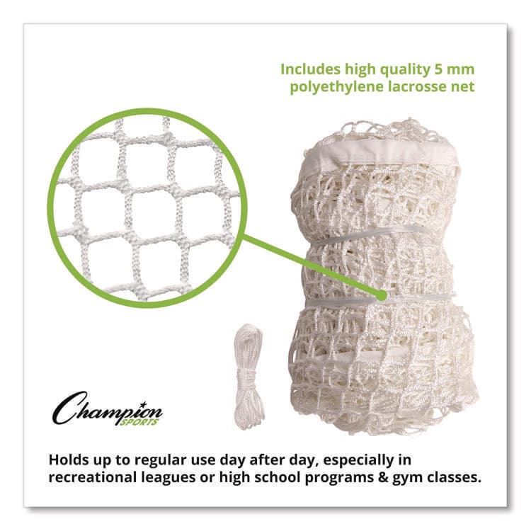 CHAMPION SPORT Pro High School Lacrosse Goal, 6 ft x 6 ft, 1.65" dia Frame (CSILNGHS) thumbnail 3