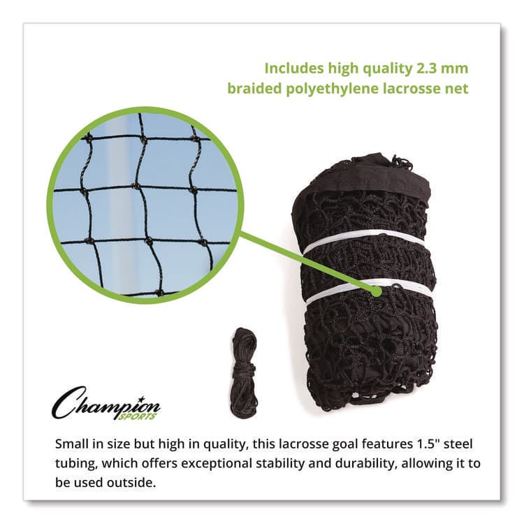 CHAMPION SPORT Backyard Lacrosse Goal and Net, 4 ft x 4 ft, 1.25" dia Frame (CSILNGL44) thumbnail 3