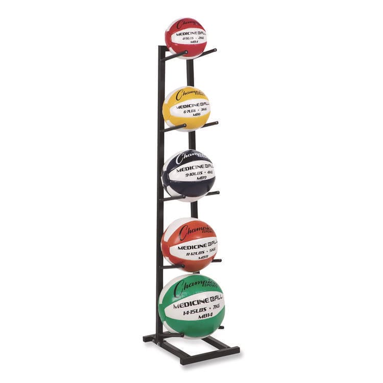 CHAMPION SPORT Single Medicine Ball Tree, 11" x 15" x 52", Black (CSIMBR1) thumbnail 2