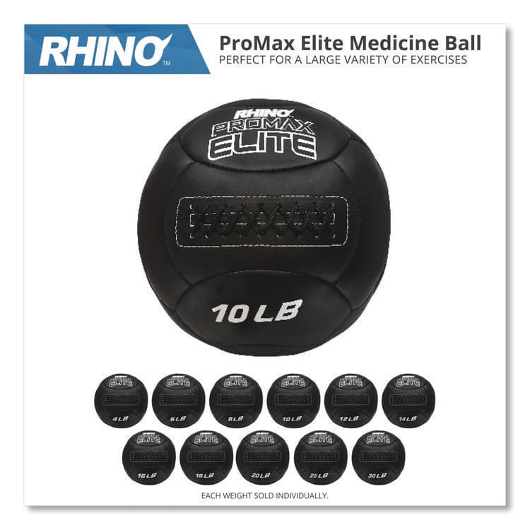 CHAMPION SPORT Rhino Promax Elite Medicine Ball, 10 lb, Black (CSIPRX10) thumbnail 3