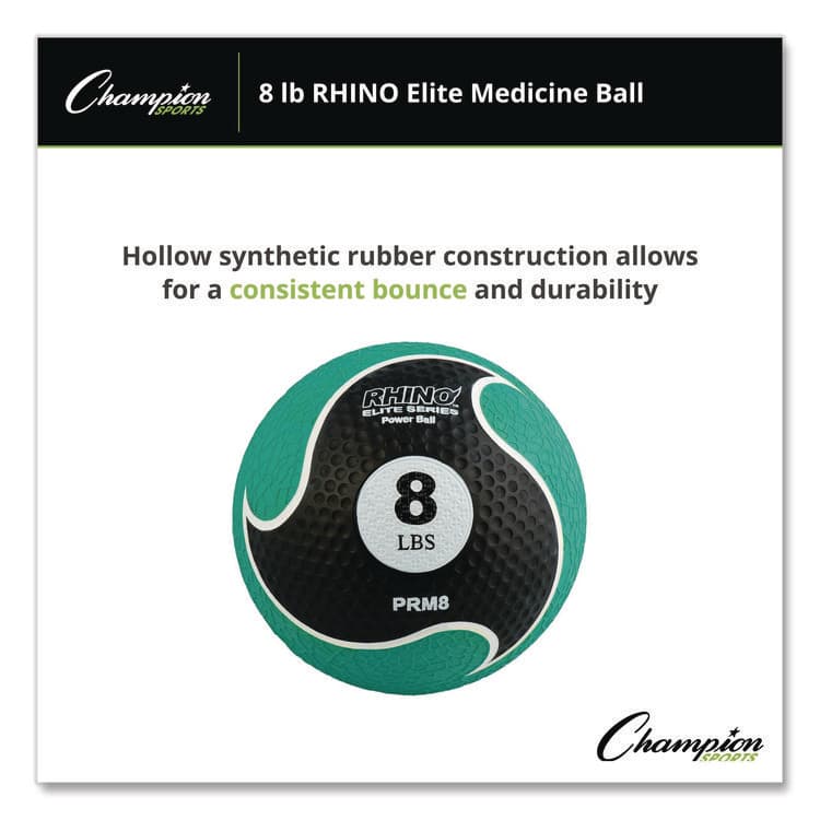 CHAMPION SPORT Rhino Elite Medicine Ball, 8 lb, Green (CSIPRM8) thumbnail 4