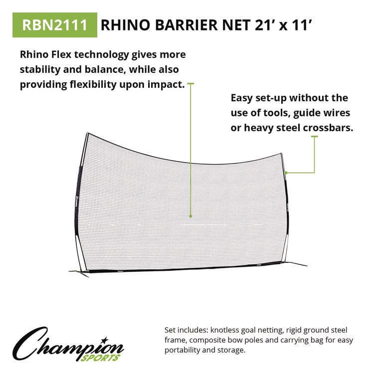 CHAMPION SPORT Rhino Flex Barrier Net, 21 ft x 11 ft (CSIRBN2111) thumbnail 3