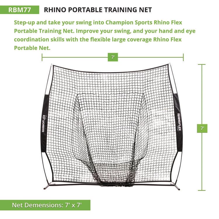 CHAMPION SPORT Rhino Portable Training Net, 7 ft x 7 ft (CSIRBM77) thumbnail 3