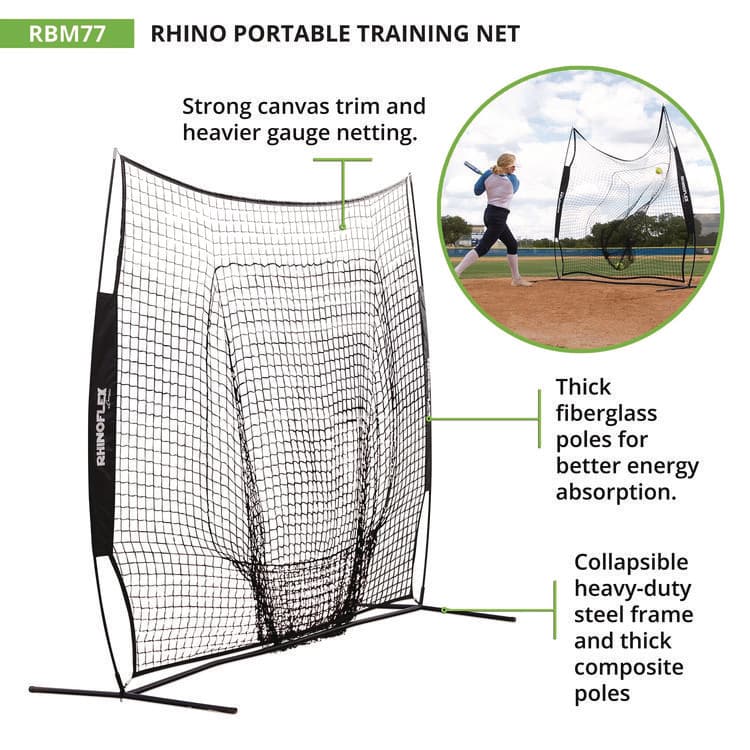 CHAMPION SPORT Rhino Portable Training Net, 7 ft x 7 ft (CSIRBM77) thumbnail 4