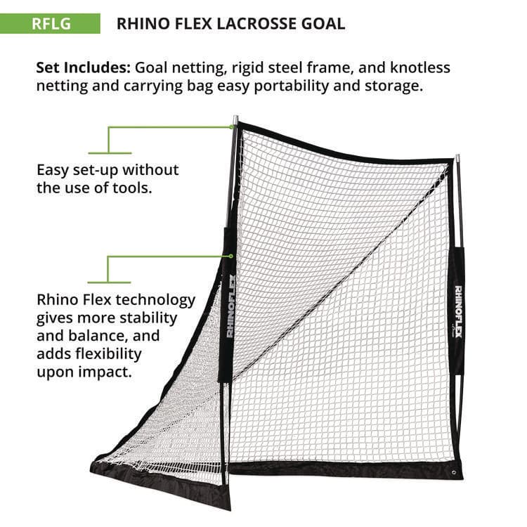 CHAMPION SPORT Rhino Flex Lacrosse Goal, 6 ft x 6 ft, 1" dia Frame (CSIRFLG) thumbnail 3