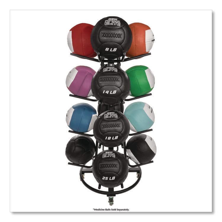 CHAMPION SPORT Champion Sports Round Medicine Ball Tree, 31" x 31" x 66.5", Black (CSIRTM1) thumbnail 2