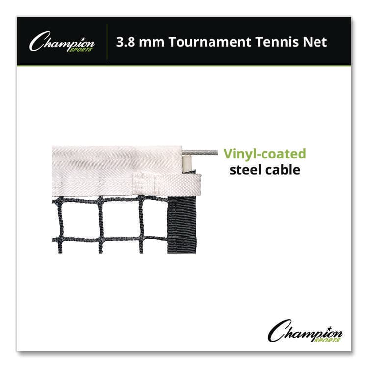CHAMPION SPORT Four-Season Tournament Tennis Net, 42 ft x 3.5 ft, 0.13" dia (CSIT500) thumbnail 4