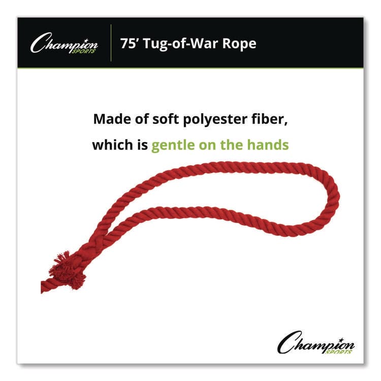 CHAMPION SPORT 4-Way Tug of War Rope, 75 ft, 1" dia (CSITWR75) thumbnail 3