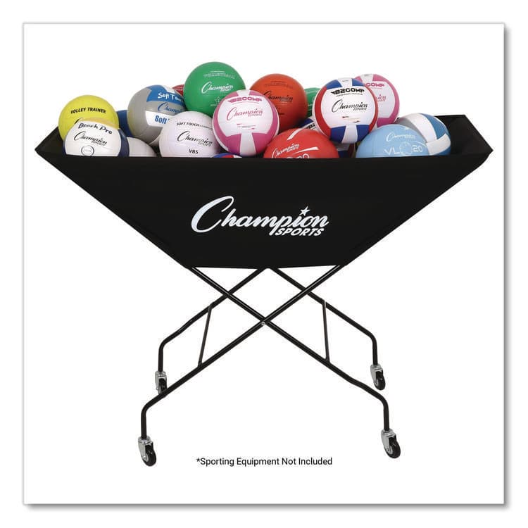 CHAMPION SPORT Pro Collapsible Volleyball Cart, 23" x 55" x 41", Black (CSIVCPRO) thumbnail 4
