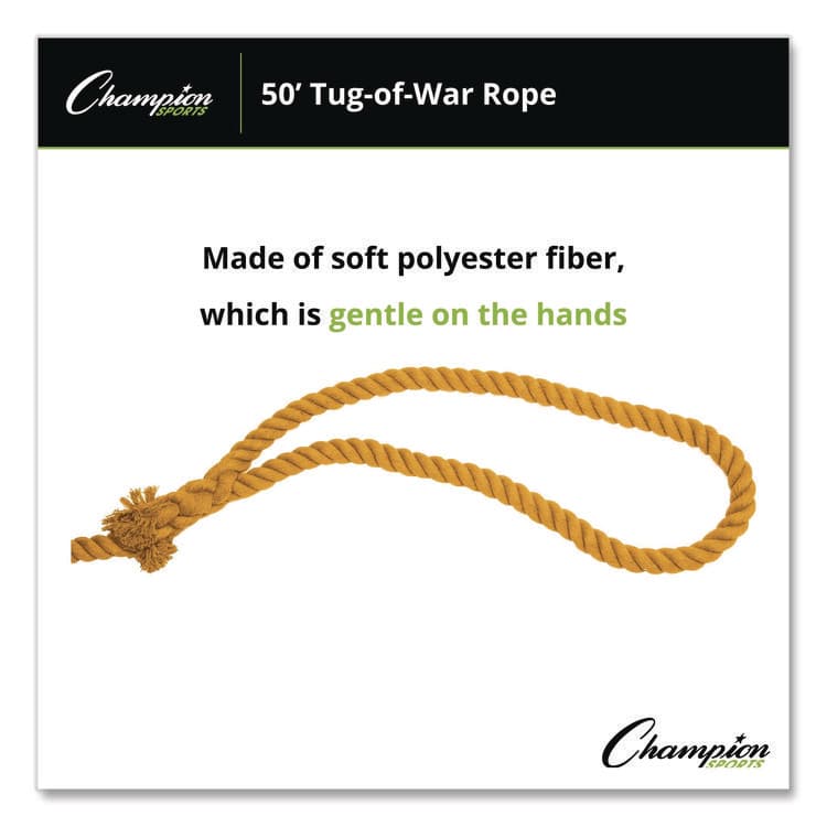 CHAMPION SPORT Tug-of-War Rope, 50 ft, 1" dia (CSITWR50) thumbnail 3