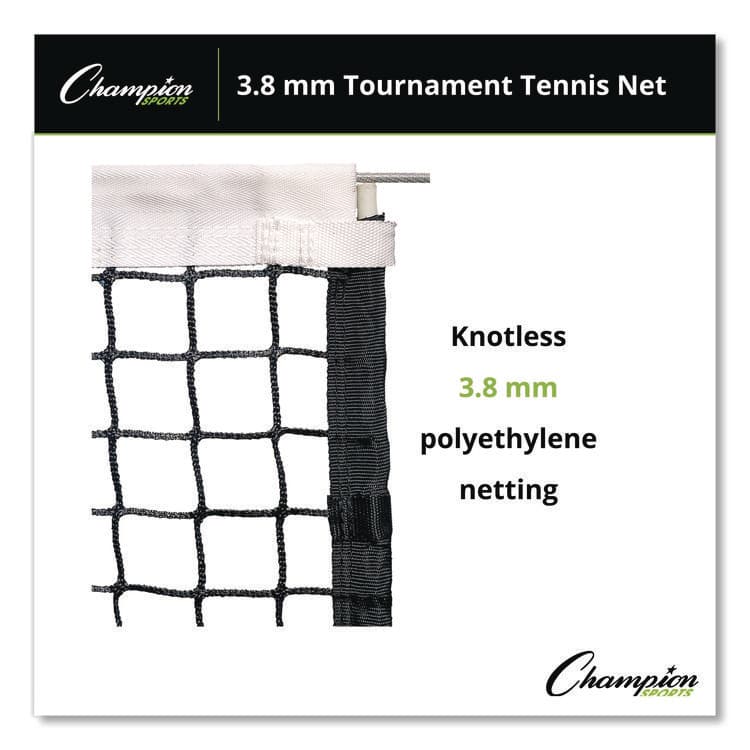 CHAMPION SPORT Four-Season Tournament Tennis Net, 42 ft x 3.5 ft, 0.13" dia (CSIT500) thumbnail 2
