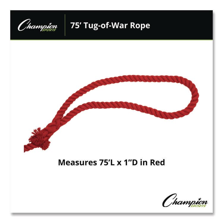 CHAMPION SPORT 4-Way Tug of War Rope, 75 ft, 1" dia (CSITWR75) thumbnail 2