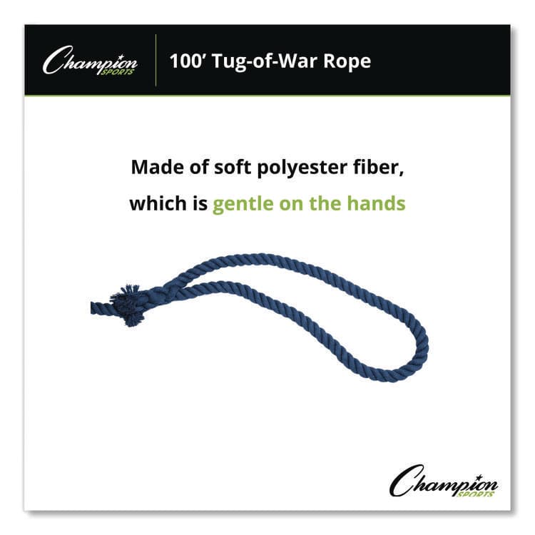 CHAMPION SPORT Tug-of-War Rope, 100 ft, 1" dia (CSITWR100) thumbnail 3