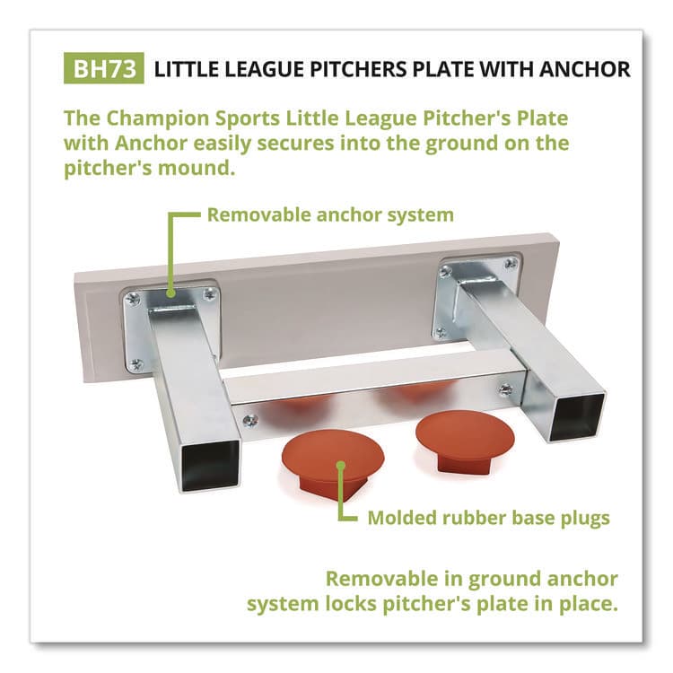 CHAMPION SPORT Youth Pitcher's Plate with Anchor, 18" x 4" (CSIBH73) thumbnail 2