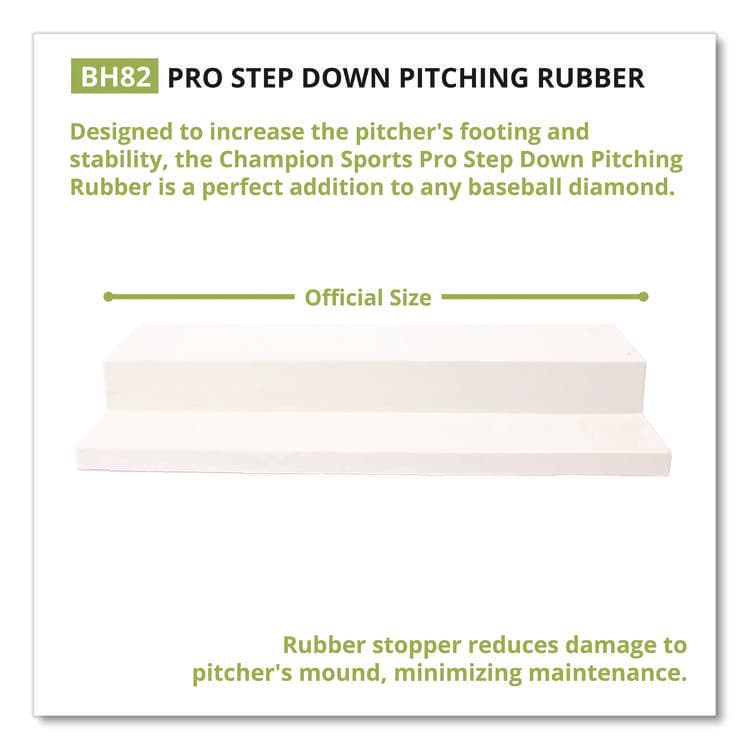 CHAMPION SPORT Pro Step Down Pitching Rubber, 24" x 6" (CSIBH82) thumbnail 2