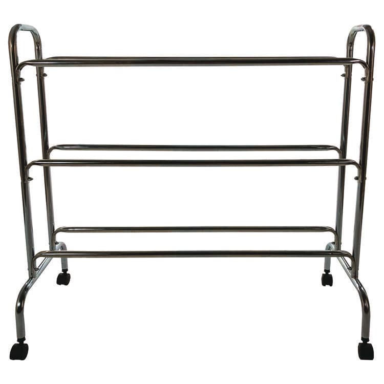 CHAMPION SPORT Powder-Coated Ball Cart, Metal, 132 lb Capacity, 17 x 41 x 41, Silver (CSIBRC3)