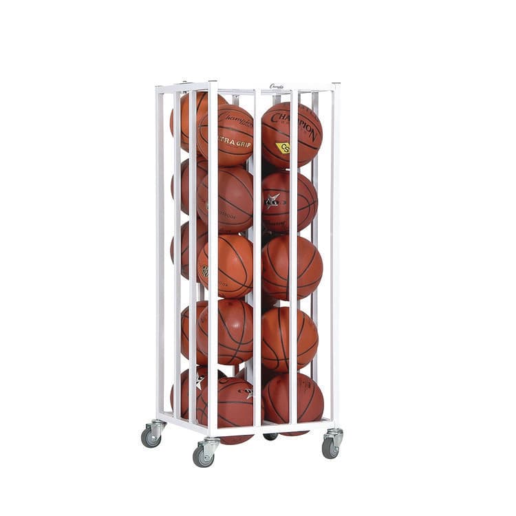 CHAMPION SPORT Deluxe Vertical Ball Cage, Fits Approximately 20 Balls, Metal, 20" x 20" x 48", White (CSI20BC) thumbnail 3