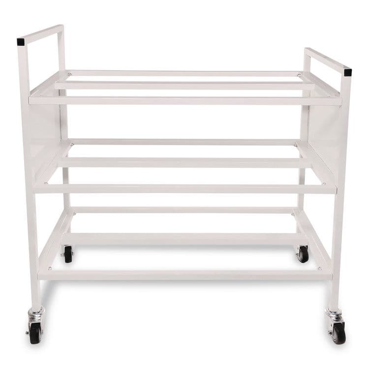 CHAMPION SPORT Double Wide Cart, Fits Approximately 24 Balls, Metal, 20" x 42" x 44", White (CSI24BC)