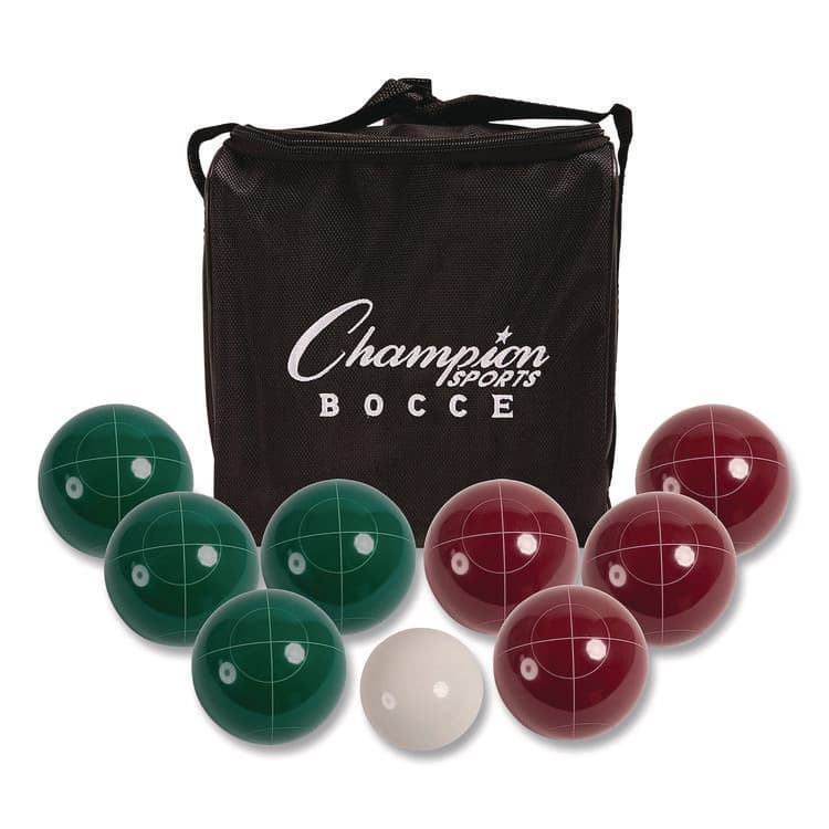 CHAMPION SPORT Deluxe Bocce Tournament Set, 4.25" dia Balls, Assorted Colors (CSICG200)