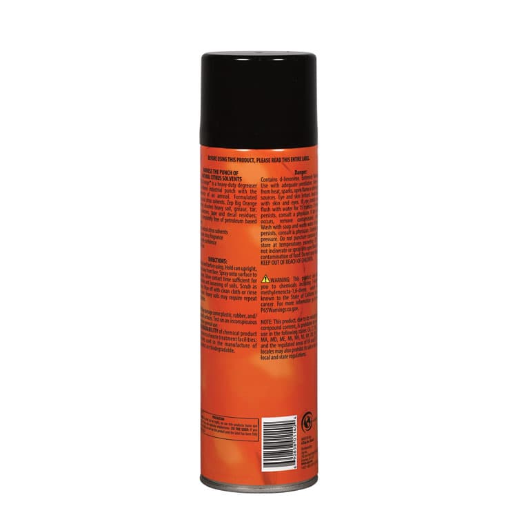 ZEP . Big Orange Aerosol, Citrus Scent, 15 oz Aerosol Can, 12/Carton (ZPE11401) thumbnail 3