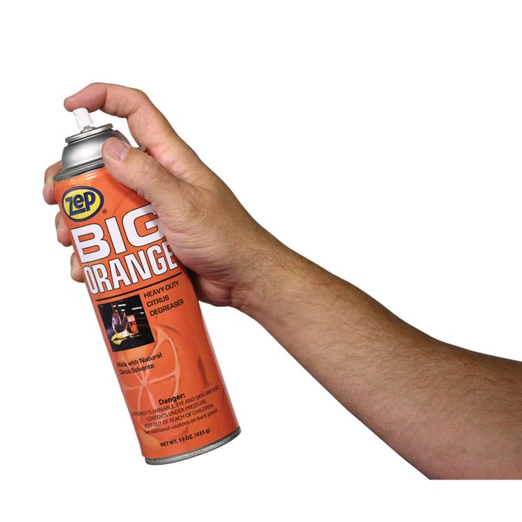 ZEP . Big Orange Aerosol, Citrus Scent, 15 oz Aerosol Can, 12/Carton (ZPE11401) thumbnail 2