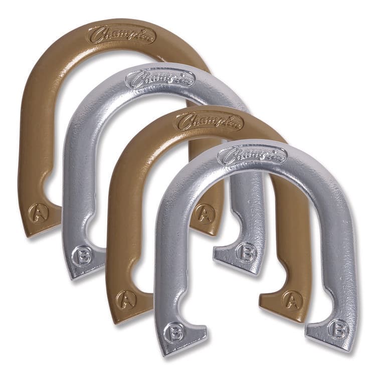CHAMPION SPORT Deluxe Horseshoe Tournament Set, 4 Horseshoes/2 Stakes/Carry Bag/Rule Sheet (CSICG205) thumbnail 4