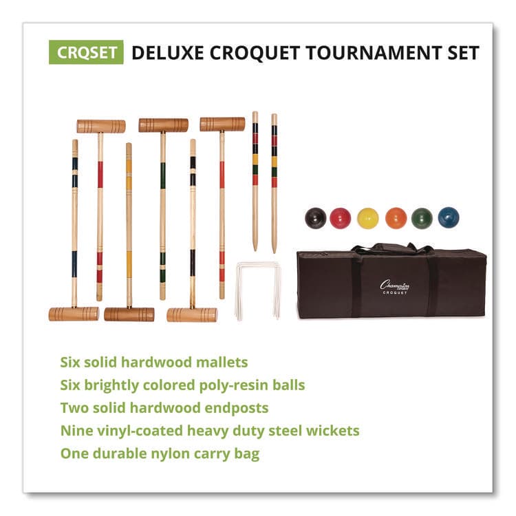 CHAMPION SPORT Deluxe Croquet Tournament Set, with Carry Bag (CSICRQSET) thumbnail 3
