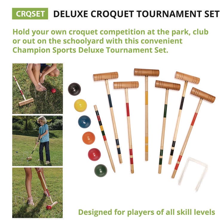 CHAMPION SPORT Deluxe Croquet Tournament Set, with Carry Bag (CSICRQSET) thumbnail 2