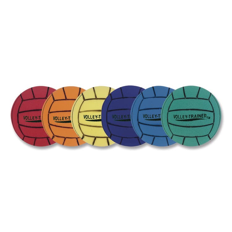 CHAMPION SPORT Ultra Foam Volleyball Set, 8" Diameter, Assorted Colors, 6/Set (CSIFVBSET)