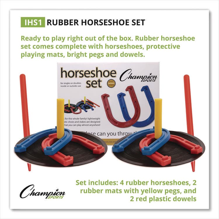 CHAMPION SPORT Steel Horseshoe Set, (4) Horseshoes/(2) 24" Stakes/Nylon Carry Bag (CSIIHS100) thumbnail 3