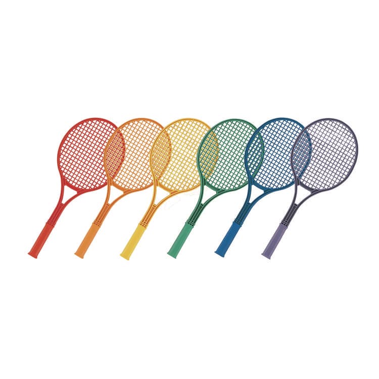 CHAMPION SPORT Plastic Tennis Racket Set, Six 21" Rackets, Assorted Colors (CSIJTRSET)