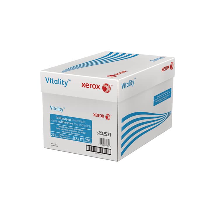 XEROX CORP. Vitality Multipurpose Print Paper, 92 Bright, 24 lb Bond Weight, 8.5 x 11, White, 500/Ream (XER3R02531) thumbnail 2