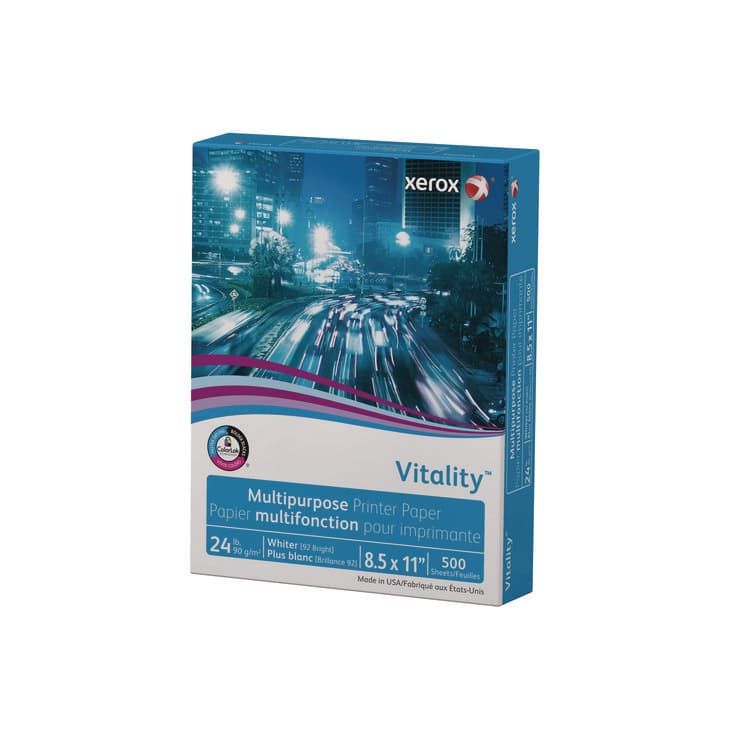 XEROX CORP. Vitality Multipurpose Print Paper, 92 Bright, 24 lb Bond Weight, 8.5 x 11, White, 500/Ream (XER3R02531) thumbnail 4