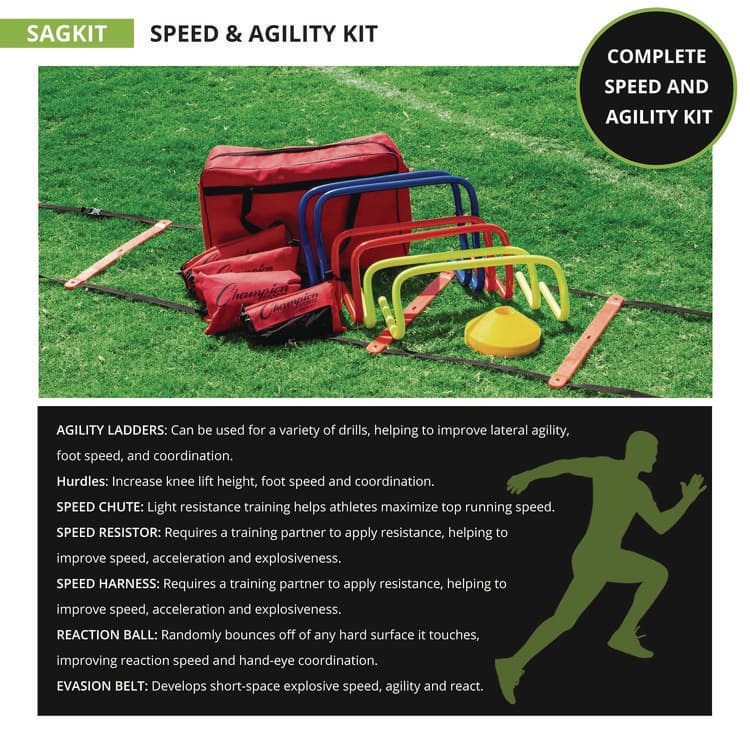 CHAMPION SPORT Speed and Agility Kit, with Carry Bag (CSISAGKIT) thumbnail 3