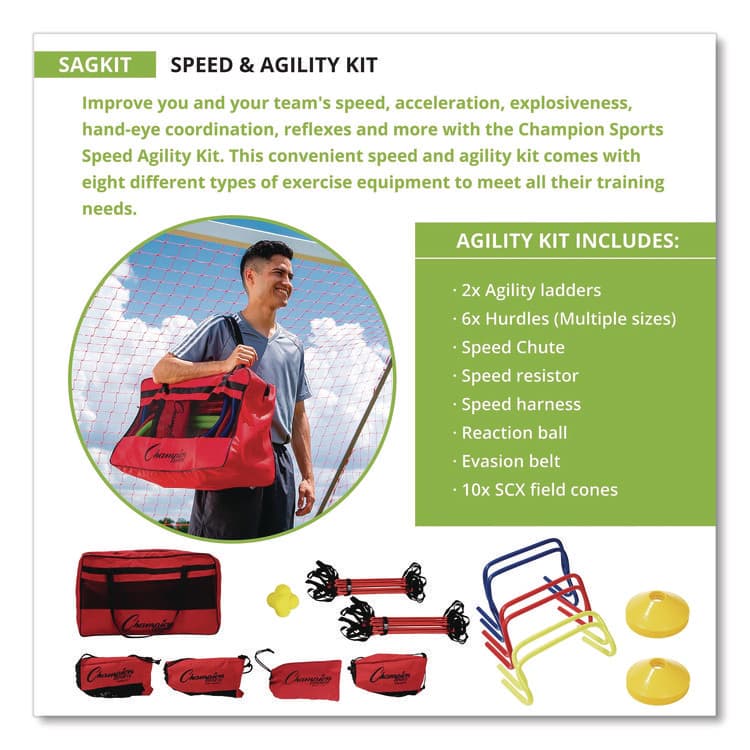 CHAMPION SPORT Speed and Agility Kit, with Carry Bag (CSISAGKIT) thumbnail 2