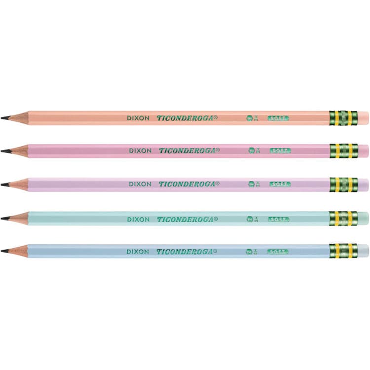 DIXON TICONDEROGA CO. Pre-Sharpened Pencil, 2.2 mm, HB (#2), Black Lead, Pastel Assorted Barrel Colors, 150/Pack (DIXX13750) thumbnail 4
