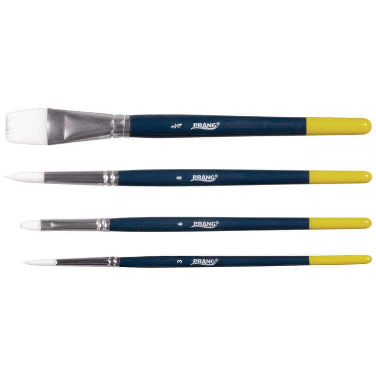 DIXON TICONDEROGA CO. Hobby Four-Brush Set, Assorted, Synthetic, Flat; Round, 4/pack (DIXX94006) thumbnail 2