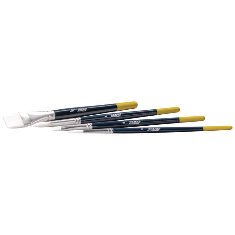 DIXON TICONDEROGA CO. Hobby Four-Brush Set, Assorted, Synthetic, Flat; Round, 4/pack (DIXX94006) thumbnail 3