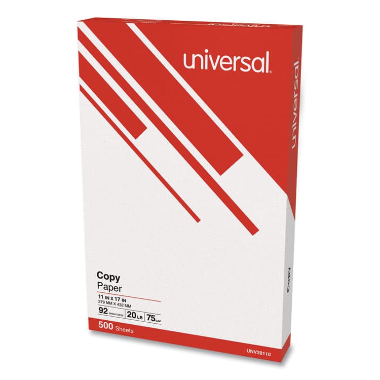 UNIVERSAL OFFICE PRODUCTS Copy Paper, 92 Bright, 20 lb Bond Weight, 11 x 17, White, 500 Sheets/Ream, 5 Reams/Carton (UNV28110) thumbnail 3