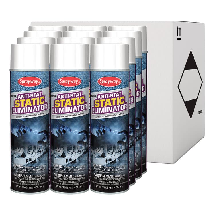 PLZ CORP Anti-Stat Static Eliminator, 14 oz Aerosol Can, 12/Carton (CGC955) thumbnail 4