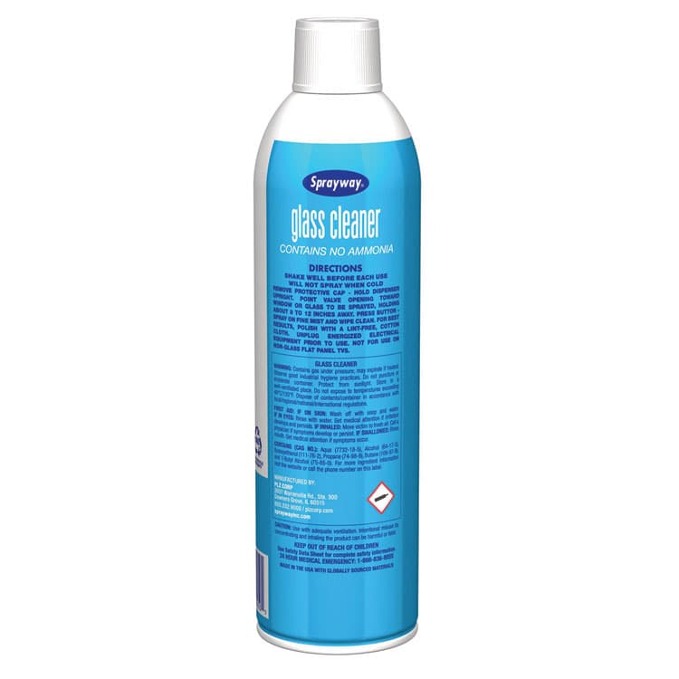 PLZ CORP Glass Cleaner, 19 oz Aerosol Spray, 12/Carton (CGCSW050) thumbnail 2