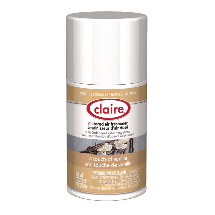 PLZ CORP Metered Air Freshener, Vanilla Scent, 7 oz Aerosol Spary, 12/Carton (CGC108)