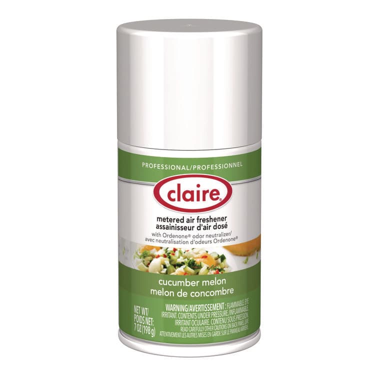 PLZ CORP Metered Air Freshener, Cucumber Melon Scent, 7 oz Aerosol Spray, 12/Carton (CGC109)