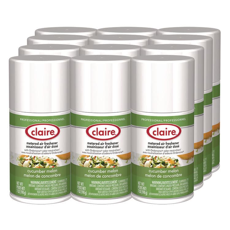 PLZ CORP Metered Air Freshener, Cucumber Melon Scent, 7 oz Aerosol Spray, 12/Carton (CGC109) thumbnail 3