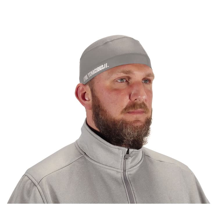 ERGODYNE CORPORATION Chill-Its 6632 Performance Knit Cooling Skull Cap, Polyester/Spandex, One Size Fits Most, Gray (EGO12708) thumbnail 3
