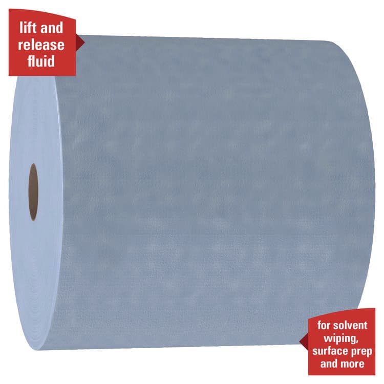 KIMBERLY CLARK X90 Cloths, Jumbo Roll, 2-Ply, 12.4 x 12.2, Blue Denim, 450/Roll (KCC12889) thumbnail 4