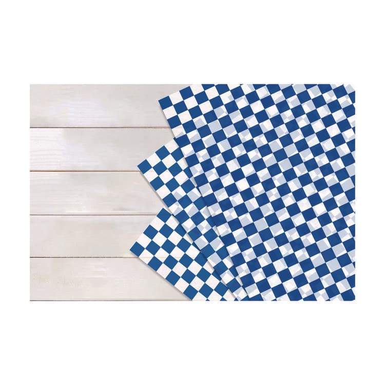 PATERSON PAPER Grease-Resistant Food Wrap, 12 x 12, Blue Check, 5,000/Carton (PDHWG01014) thumbnail 4