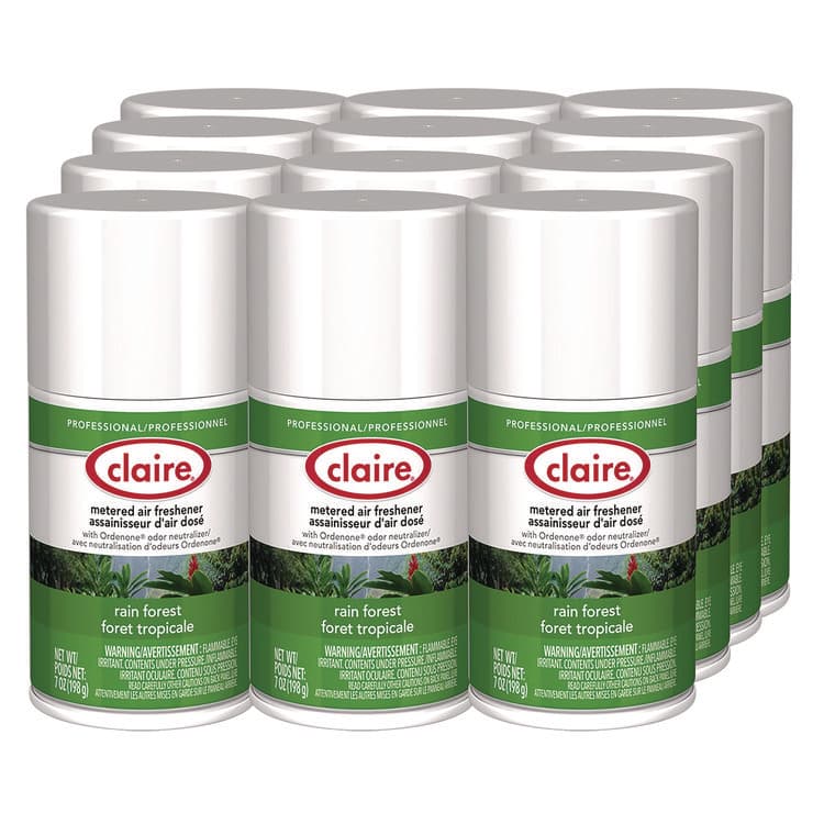 PLZ CORP Metered Air Freshener, Rain Forest, 11 oz Aerosol Spray, 12/Carton (CGC114)